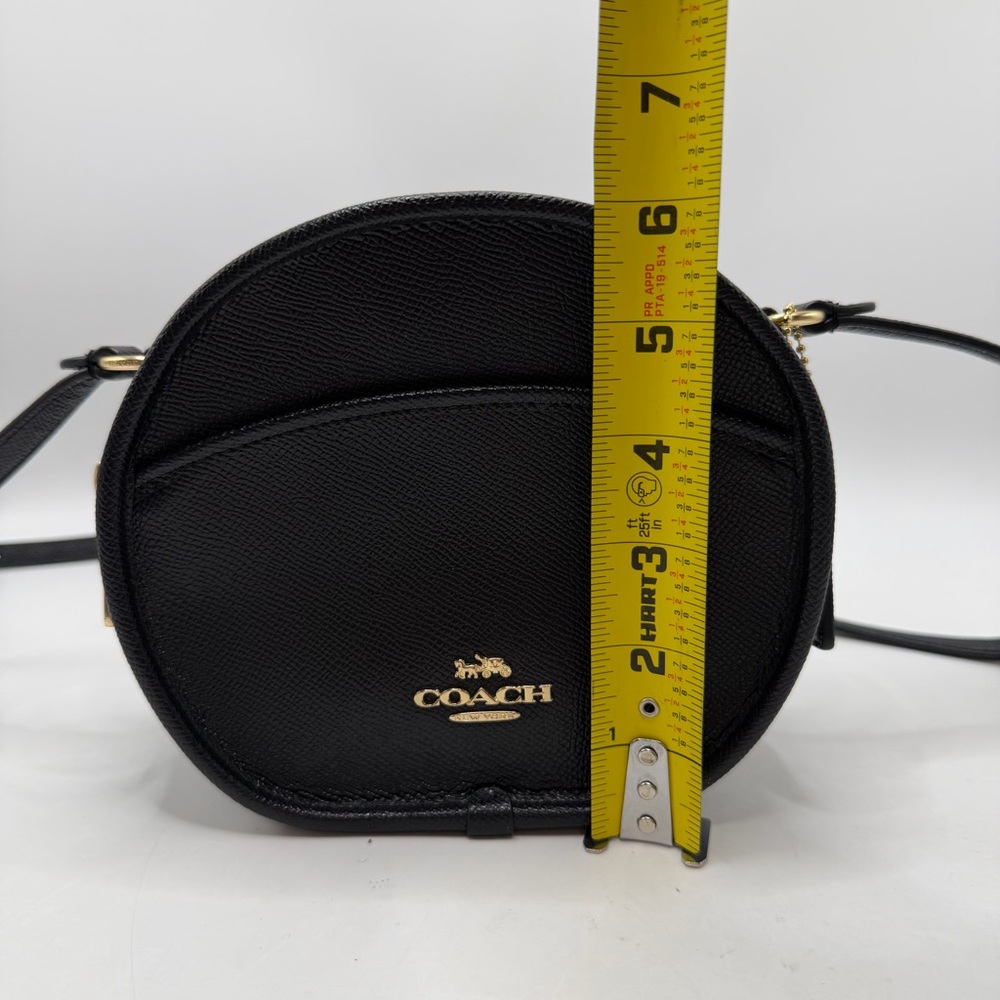 Coach Black Leather Crossbody Bag Gold Hardware - Picture 6 of 7